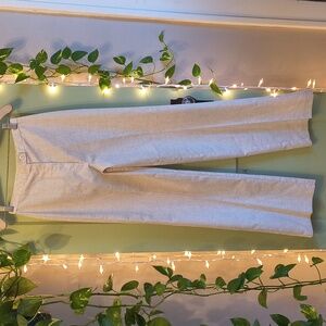 Women's JRS structured Linen High Waist Flat Front Wide Leg Trouser Pant 9